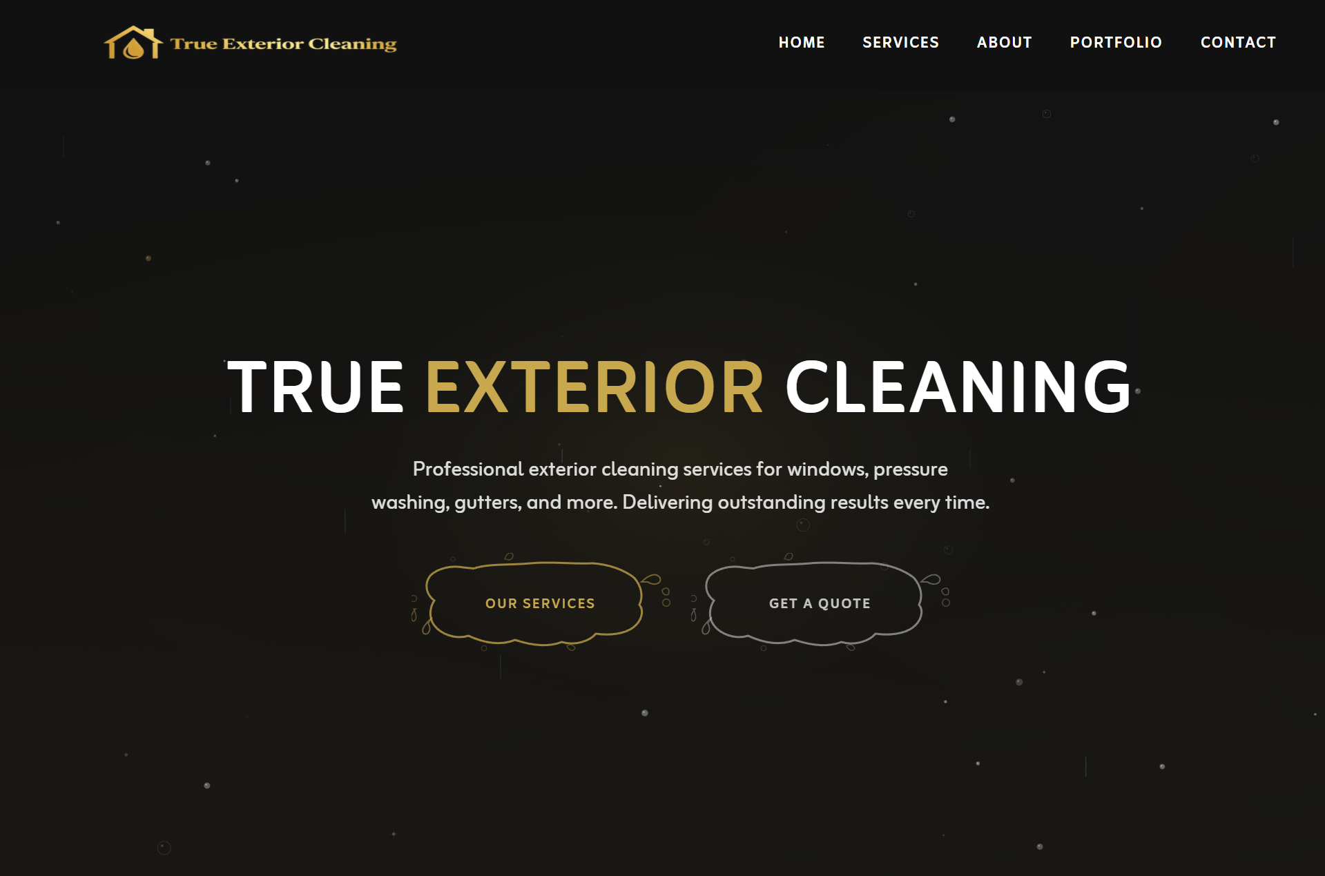True Exterior Cleaning website preview